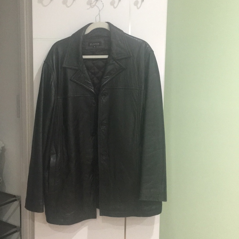 Leather jacket.